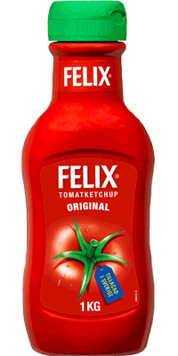felix ketchup flaskor
