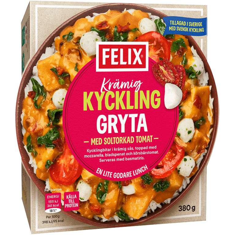 Krämig kycklinggryta med soltorkad tomat