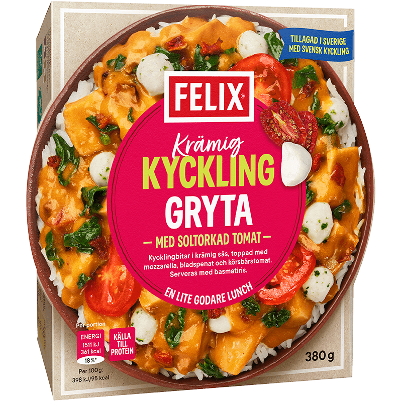 Krämig kycklinggryta med soltorkad tomat