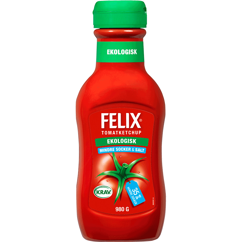 Eko Ketchup Mindre Socker & Salt 980 g