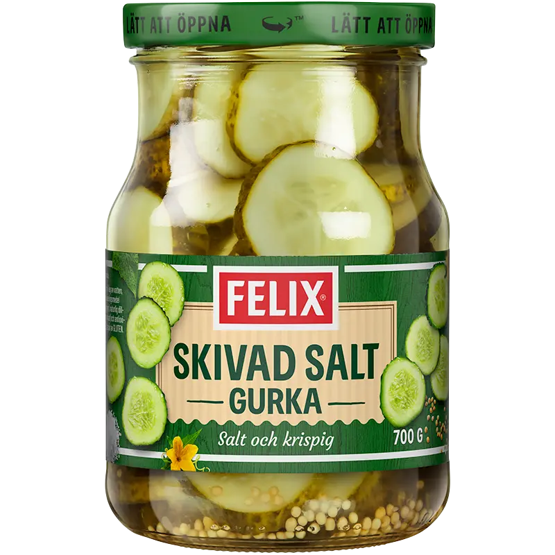 Saltgurka skivad