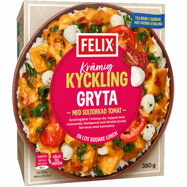 Krämig kycklinggryta med soltorkad tomat