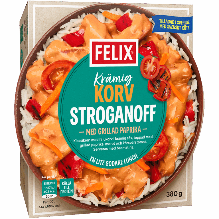 Krämig korv stroganoff