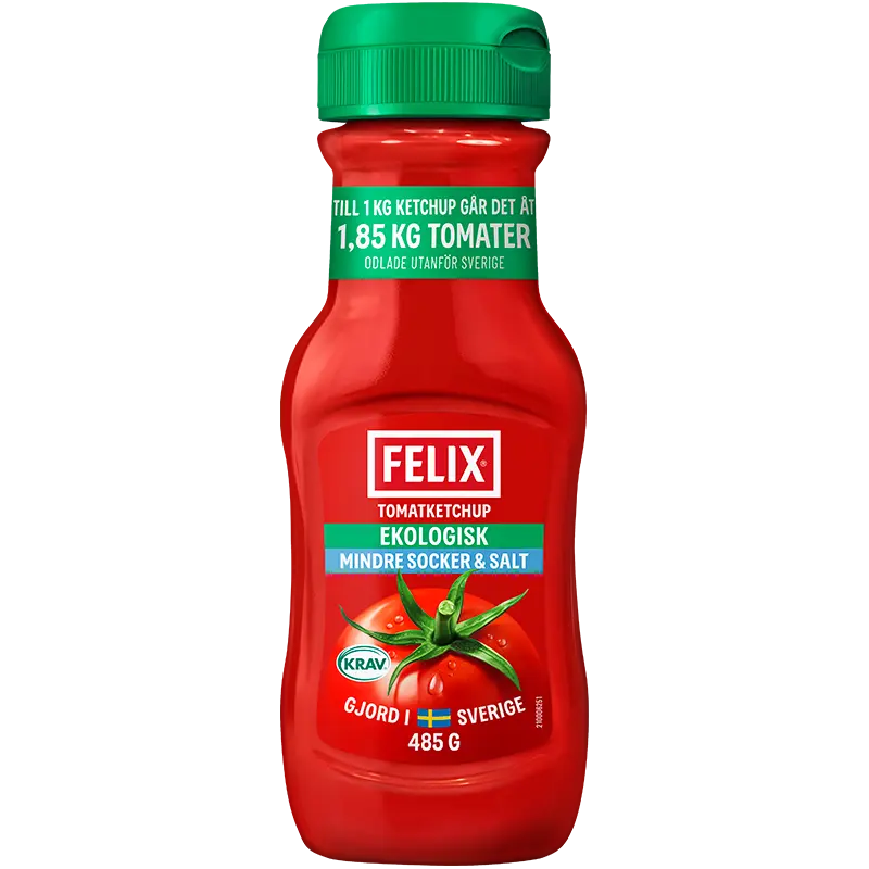 Eko Ketchup Mindre Socker & Salt 485 g
