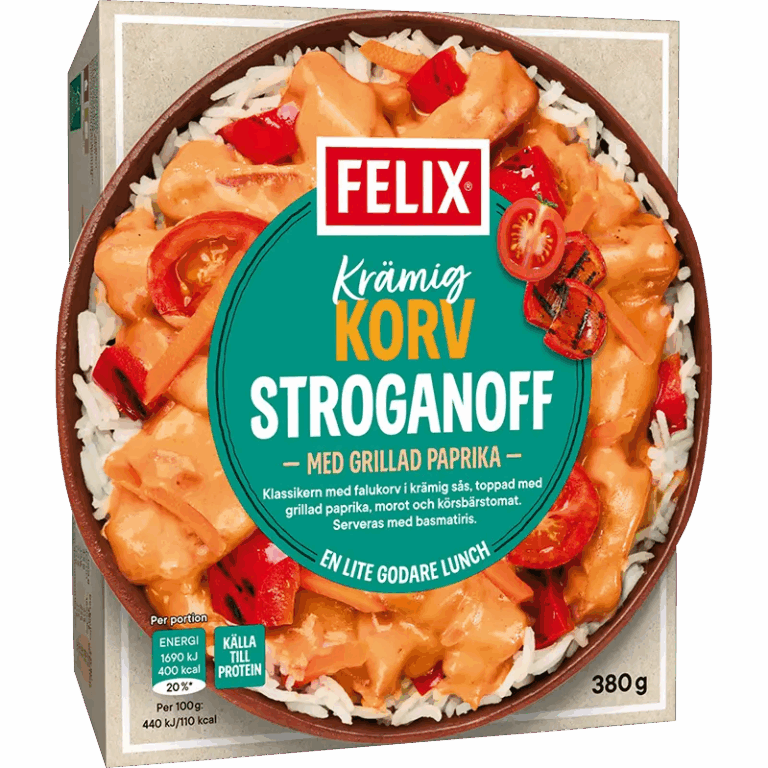 Krämig korv stroganoff