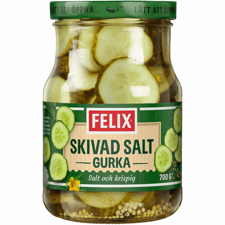 Saltgurka skivad
